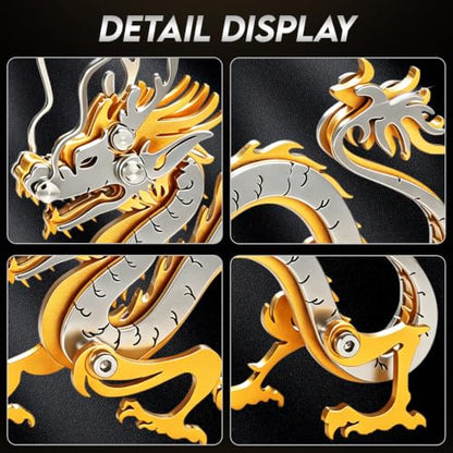 3D Metal Puzzles for Adults, Zodiac Sign Gold Dragon 51 Pieces - color: A9-dragon