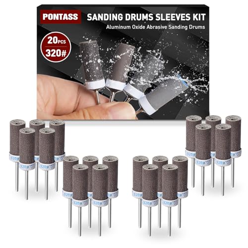 20PCS Sanding Sticks,320 Grit Sanding Drums for Dremel Rotary Tool - size: 320 Grains