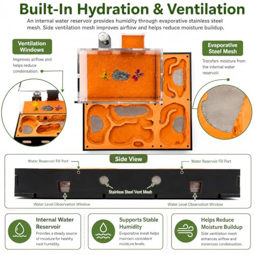 Terra Core Series Progressive Ant Nest with Starter Kit 10.63 x 9 x 5.12 in - size: Terra Core Series-Progressive