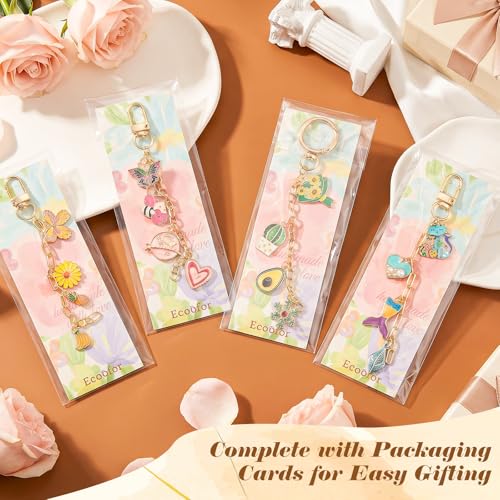 Ecoofor 400Pcs Charms Lip Gloss Keychain Making Kit, DIY Craft Supplies with Charms, Key Hooks, Jump Rings, Lobster Clasps, Chains & Tools, Jewelry Kit for Custom Keychains, DIY Handmade Gift - color: Gold - 400 Pcs Kit