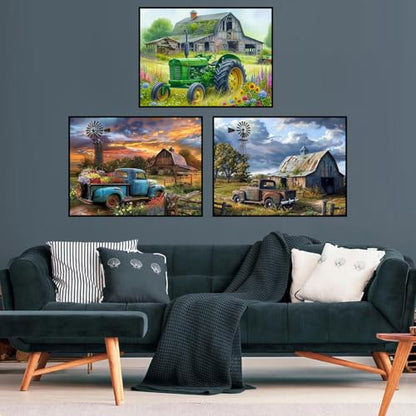 3 Pack Diamond Art Kits for Adults, Country Scene Diamond Painting Kits - color: 3 Pack Truck, size: 15.7x11.8in(40x30cm)