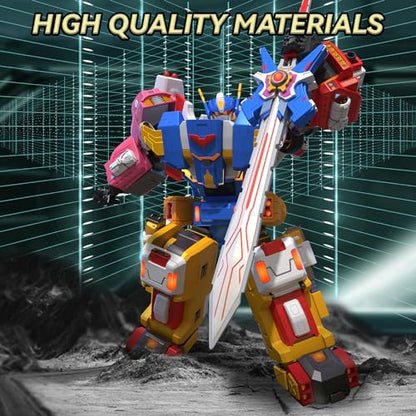 5-in-1 Transforming Vehicles Playset Include Motorcycles, Planes, Go-Karts -STEM Stacking Car Kit, Robot Transformation, Birthday Gift for Toddler Kids 7 Years Old Boys Girls - size: 10IN