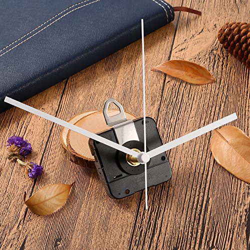 Hicarer 28 mm Quartz Clock Movement Long Shaft Repair Kit for Watch Parts (White) - color: White