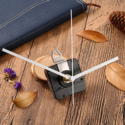 Hicarer 28 mm Quartz Clock Movement Long Shaft Repair Kit for Watch Parts (White) - color: White
