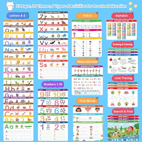 Preschool Learning Activities Pre K Workbooks Tracing Busy Book Age 3-5