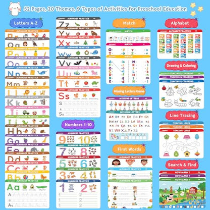 Preschool Learning Activities Pre K Workbooks Tracing Busy Book Age 3-5