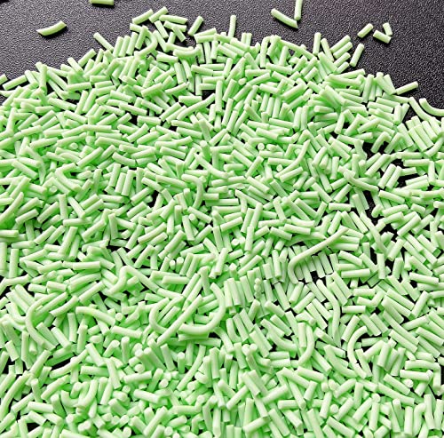 EHOPE 50g Fake Sprinkles Resin Sprinkles Fake Candy Sprinkles Clay Sprinkles Polymer Sprinkles Polymer Clay Slices for Nail Art DIY Crafts Cake Phone Case(17-Light Green） - color: 27-Light Green