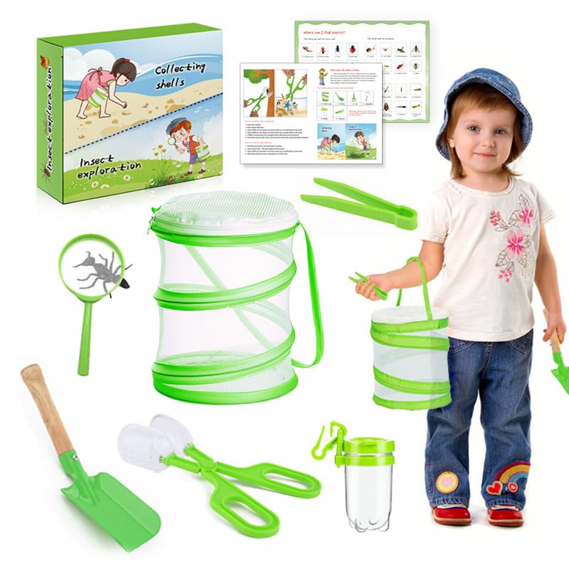 Live Caterpillar to Butterfly Kit - 7pcs Butterfly Habitat,Butterfly cage,Caterpillars for Butterflies Kit 7 Pieces,Insect Mesh Cage