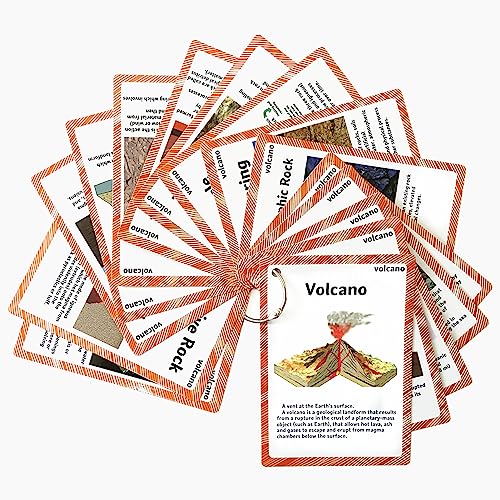 Geography Flash Card Set(15 Pcs)| Science Learning Cards Perfect for Back to School Supplies, Elementary Teacher/Autism Therapists Geology Tools | Geology Earthquake Gifts for Beginners
