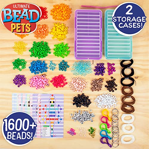 Made By Me Ultimate Bead Pets by Horizon Group USA, Bead Pets Crafts for Kids, Includes Over 1400 Beads, Cording, Keychains & Carabiner Clips, Design Templates, Storage Cases & More - style: Ultimate Bead Pets
