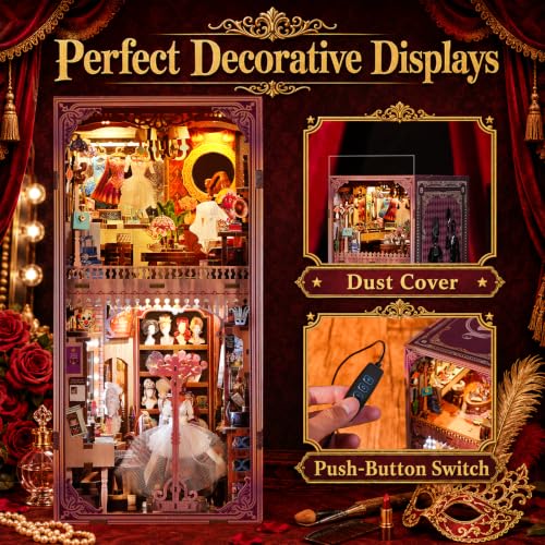 fifijoy DIY Book Nook Kit Theatre Dressing Room with White Light - color: Theatre Dressing Room