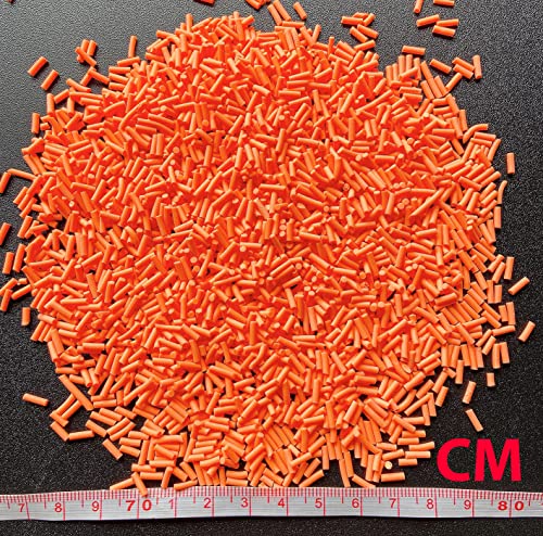 50g Fake Sprinkles Resin Sprinkles Fake Candy Sprinkles Clay Sprinkles Polymer Sprinkles Polymer Clay Slices for Nail Art DIY Crafts Cake Phone Case(5-Orange) - color: 15-Orange