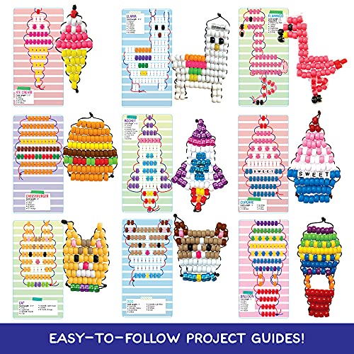 Made By Me Ultimate Bead Pets by Horizon Group USA, Bead Pets Crafts for Kids, Includes Over 1400 Beads, Cording, Keychains & Carabiner Clips, Design Templates, Storage Cases & More - style: Ultimate Bead Pets