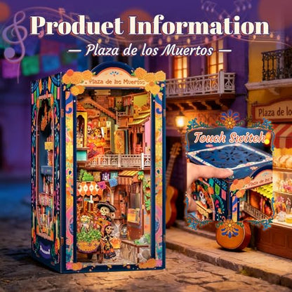 Fsolis Book Nook Kit for Adults - Día De Muertos - color: Plaza De Los Muertos