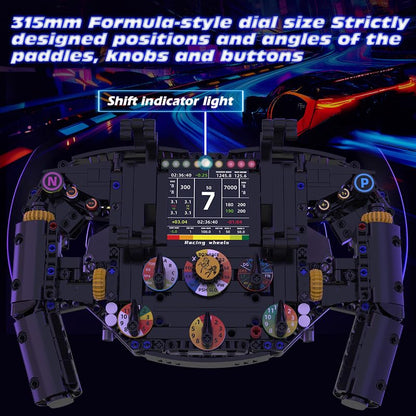 Sciencow F1 Racing Wheels Model Building Set, Racing Theme Construction Building Blocks Toys with Realistic Features, Chirstmas Birthday Gift for Ages 6+, Home Office, Desk Deco - color: Black