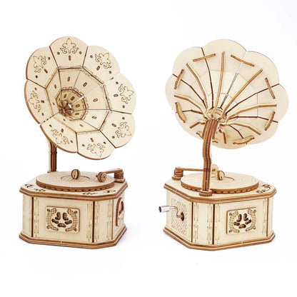 Music Park 3D Wooden Puzzle, Phonograph Music Box - color: Phonograph