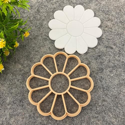 GOTO CLAY TOOLS Clay Trinket Dish Cutter for Polymer Clay, Daisy Flower Trinket Dish Cutter, 4 inch Length, Embossed Polymer Clay Cutters, Sharp Edge - color: Daisy