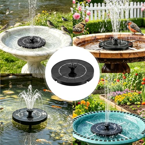 3.5W Solar Powered Water Fountain for Bird Bath Water Pump with 6 Nozzles - color: 3.5w Solar Water Fountain