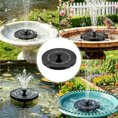 3.5W Solar Powered Water Fountain for Bird Bath Water Pump with 6 Nozzles - color: 3.5w Solar Water Fountain