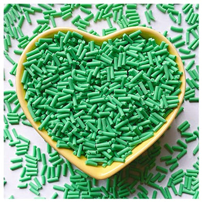 50g Fake Sprinkles Resin Sprinkles Fake Candy Sprinkles Clay Sprinkles Polymer Sprinkles Polymer Clay Slices for Nail Art DIY Crafts Cake Phone Case(7-Green) - color: 17-Green