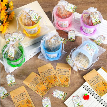 Back to School Mini Flower Pots Kit Plant Garden Pot with Thank You Cards