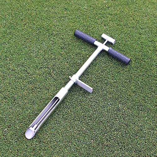 Soil Sample Probe 20” with Ejector and Foot Pedal,Soil Probe Stainless Steel T-Style Handle Soil Test Kit,Soil Probe Rod for Soil Sampling Plant Care/Agriculture/Garden/Farm - size: 20”S/T-Style（B）