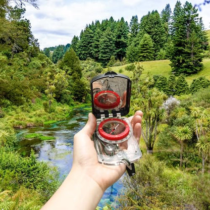 Compass Military Grade, Precision Navigation Compass for Hiking - color: clear Red