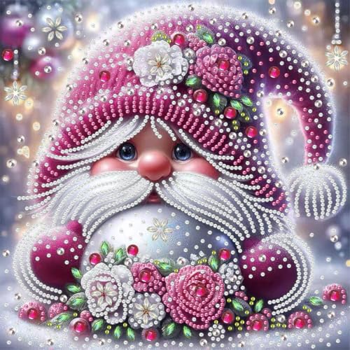 Winter Santa Claus Special Shape Diamond Painting Kits for Adults 12 X 12In - color: SH188