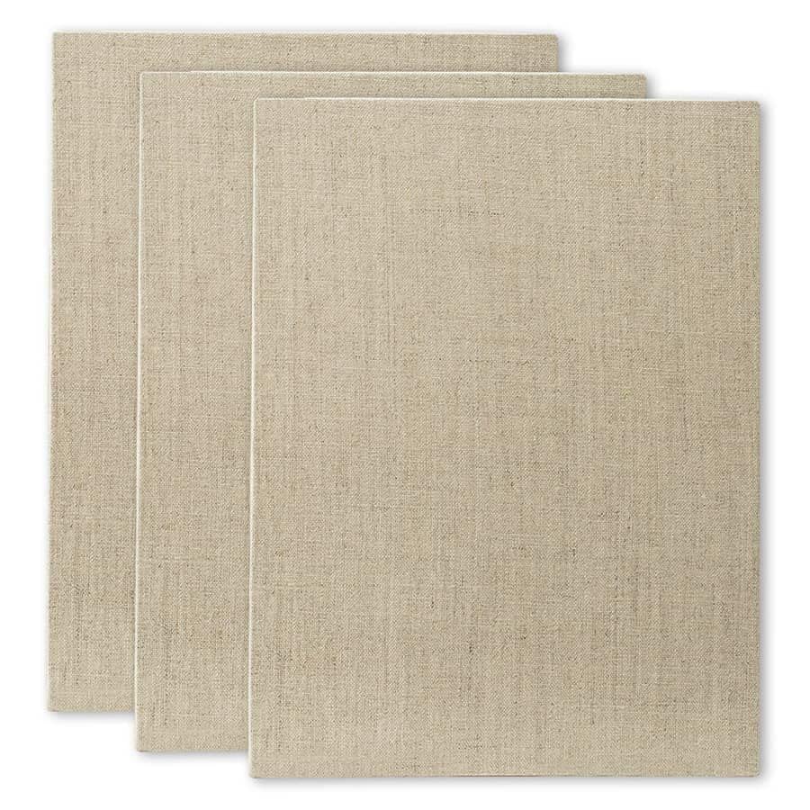 Senso Clear Primed Linen Panels - 9x12-3 Pack of Panels for Painting Oils, Acrylics, Pastels and More - size: 9x12"
