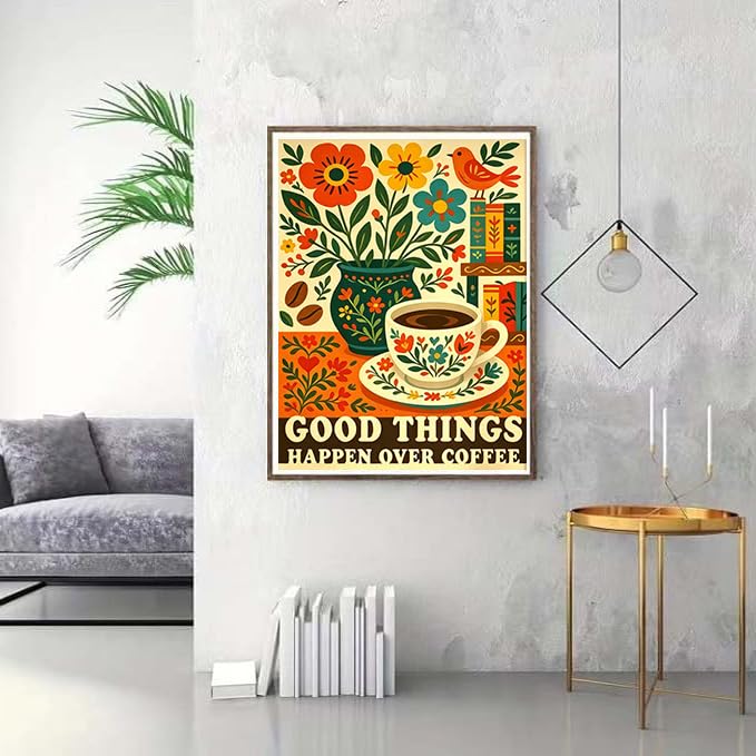 Diamond Art Kits for Adults,Coffee Cup Flower Diamond Painting,12 x 16 Inch - color: Cup, size: 11.8x15.7in(30x40cm)