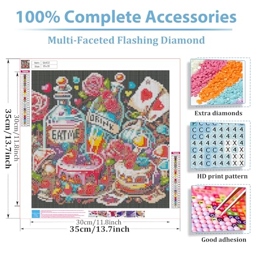 Diamond Painting Kits for Adults, Diamond Art Kits for Adults 14x14 Inch - color: Style 48
