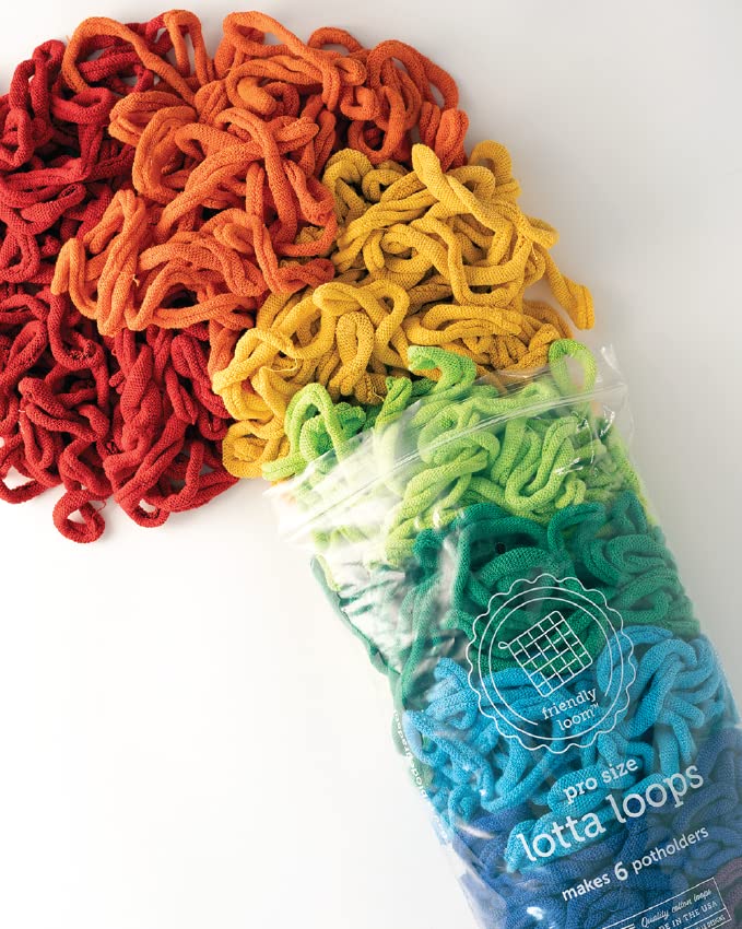 Friendly Loom Lotta Loops Rainbow Cotton 10 Inch PRO Loops Refill