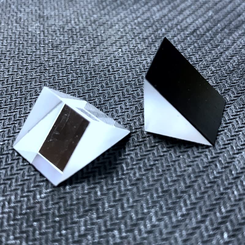 Right Angled Triangular Prism, N-BK7 (K9) Optical Components Glass for Precision Instruments Excellent, Physics, Light Refraction & Wavelength Experiments - size: 15MM