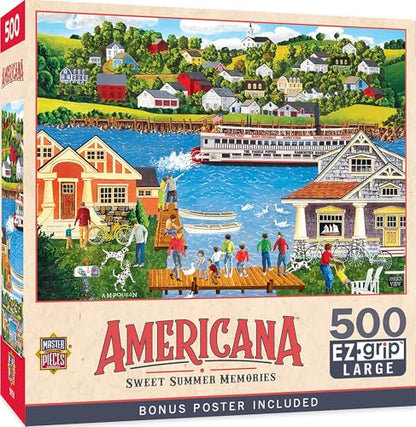MasterPieces Sweet Summer Memories Jigsaw Puzzle - 500 Piece EZ Grip, Summer Theme - Adult - style: Sweet Summer Memories