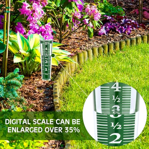 Yexiya 4 Pcs Rain Gauge Outdoor Acrylic for Garden Yard Lawn - color: Green
