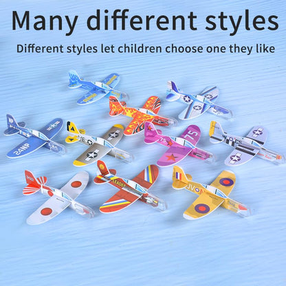 LUCKY GUESS Foam Glider Planes, 50 PCS Assorted Paper Airplanes for Kids