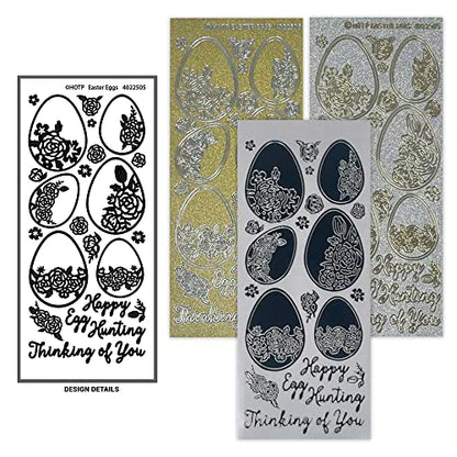 Paper Wishes – Dazzles Stickers Collection | Unique Stickers for Scrapbooking, Cardmaking, Gifts and All of Your DIY Crafting, Art and Creative Projects - Inspiration at Your Fingertips - color: Easter Set
