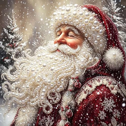 Christmas Pearl Diamond Painting Kits for Adults,Santa Claus Diamond Art - color: PL184-1