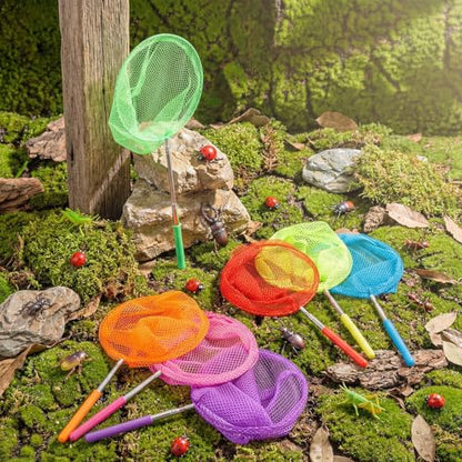 Simgoing 48 Pcs Butterfly Fishing Nets for Kids Bulk Catching Outdoor Tools for Catching Bugs Fish Nature Exploration Toys for Kids Extendable Butterfly Net Outdoor Playing, Extendable 33.5 Inches