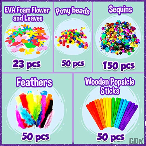 Goody King 1170Pcs+ Arts and Crafts Supplies for Kids - size: Xlarge