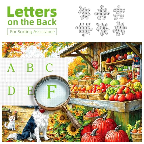 Blueforest Jigsaw Puzzles for Adults 1000 Pieces Autumn Farm Fruit Stand - color: Autumn Farm Fruit Stand