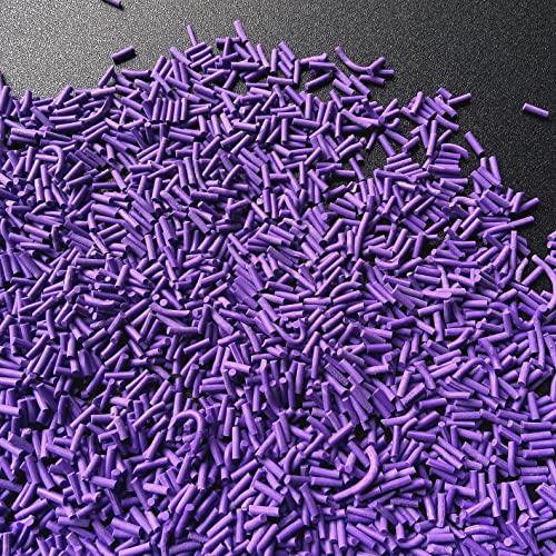 50g Fake Sprinkles Resin Sprinkles Fake Candy Sprinkles Clay Sprinkles Polymer Sprinkles Polymer Clay Slices for Nail Art DIY Crafts Cake Phone Case(10-Dark Purple） - color: 20-Dark Purple