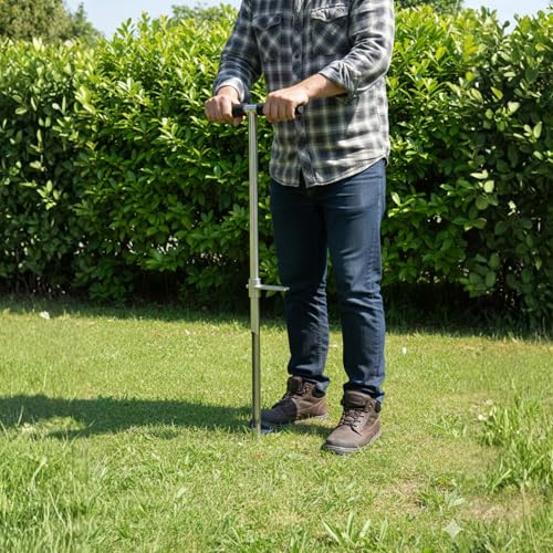 Soil Probe with Small Soil Sampler Bags. 35'' Soil Sample Probe Rod. Patent Pending Ground Probe Design for Tidy Strata in Soil Test Sampling - size: 35 Inch