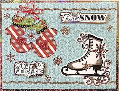 Paper Wishes – Dazzles Stickers Collection | Unique Stickers for Scrapbooking, Cardmaking, Gifts and All of Your DIY Crafting, Art and Creative Projects - Inspiration at Your Fingertips - color: Snowflake