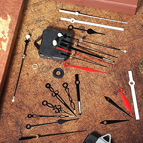 Mudder 6 Pcs Clock Mechanism Replacement Kit,Total Shaft Length16mm
