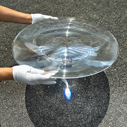 Six Seasons Φ500mm(19.69") Large Fresnel Lens, 600mm(23.62") Focal Length PMMA for Solar Concentrator, Magnifying & Optical Science Research