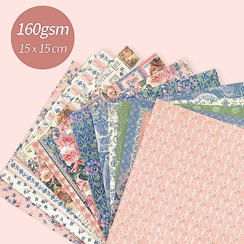 6x6" Cardstock Single Sided Scrapbooking,Craft Decorative Scrap Book Paper - color: 24sheets-garden plants