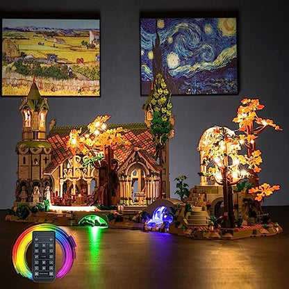 Upgraded Led Light Kit for Lego Rivendell, Remote Control Compatible with Lego 10316 (Model Not Included) - style: Remote Control Version Light Kit
