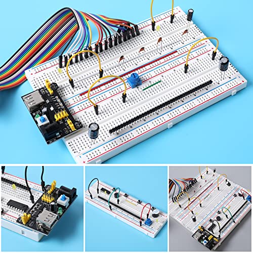 3 Set of Solderless Prototype Breadboard 830 tie Points Breadboard (Pack of 3) - size: 3x830 (Pack of 3)