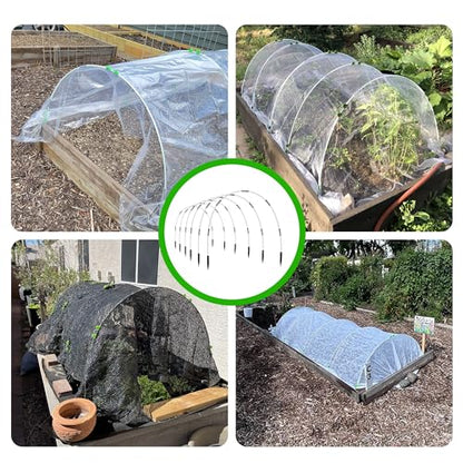 8FT Garden Hoops Grow Tunnel Kit - Rust-Free Fiberglass Frame for Raised Beds, 36pcs - DIY Plant Support for Garden Netting, Row Covers, and Greenhouse Protection - style: Vanilla-36pcs